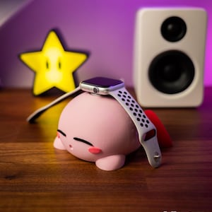 Sleepy Puff Apple Watch Stand, Samsung Galaxy Watch, Google Pixel Watch – Gamer Gift, Gift for Him, Gift for Her