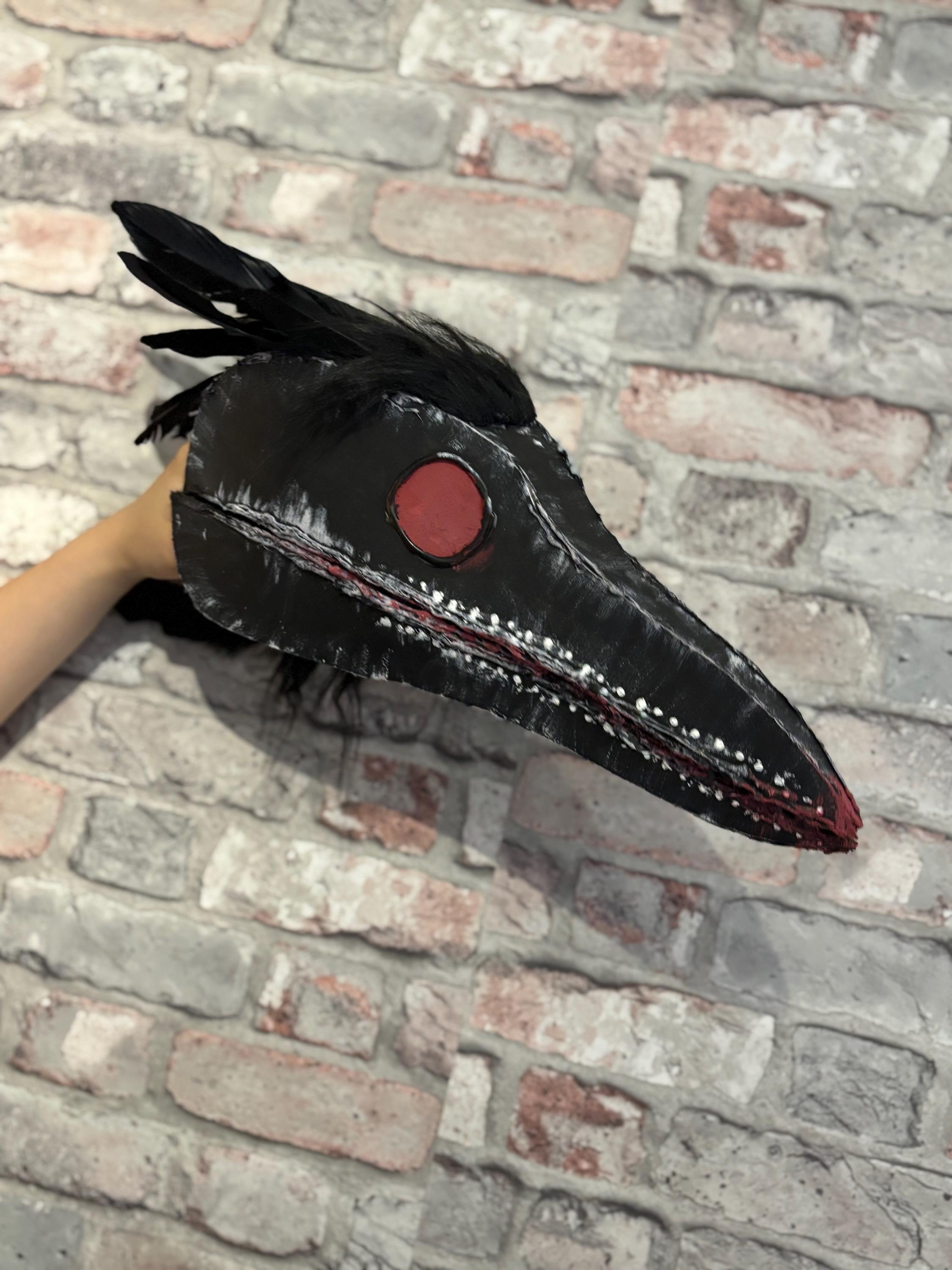black plague crow dragon puppet
