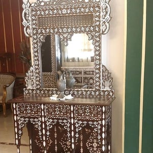 Damascus Style Inlaid Console