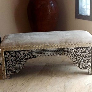 Fretwork Mother-of-Pearl Banquette