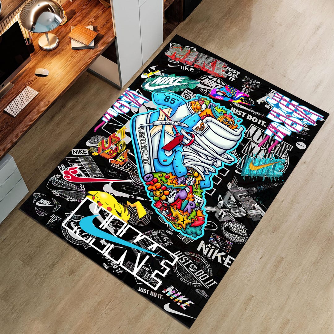 Sneaker Rug, Personalized Rud, Custom Rug, Shoesroom Rug, Colorful Rug ...