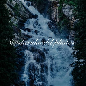 Grand Teton National Park/Hidden Falls | Druck Digital Download | Druckbare Kunst | 2 Fotos zum Download (Natur, Landschaft, Wasserfall)
