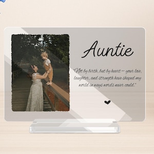 Personalized Acrylic Auntie Plaque: Custom Keepsake Gift