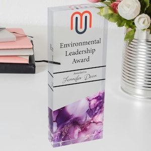 Custom Award, Add Logo, Custom Background, Free Design, Employee Award, Achievement Award, Business Award, Crystal Trophy