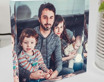 Personalised Photo Print Acrylic Block Plaque, Acrylic Block Plaque,Photo Frame,Custom Photo Block,Family Plaque,Anniversary Gift, Print .