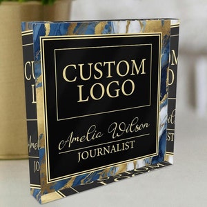Office Desk Nameplate ENGRAVED Acrylic Block Personalized Desk Name Plate, Office Decor, Teacher, Phd Gift, Personalized Gift, Name Sign