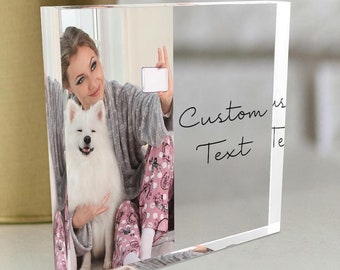 Pet Memorial Plaque, Acrylic Photo Block, Dog Sympathy Gift