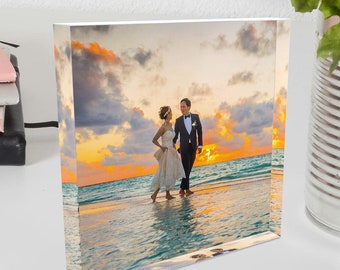 Custom Acrylic Photo Block, Personalised Acrylic Photo Frame, Acrylic Block Plaque,Home Decor, Anniversary Gift, Wedding Gift