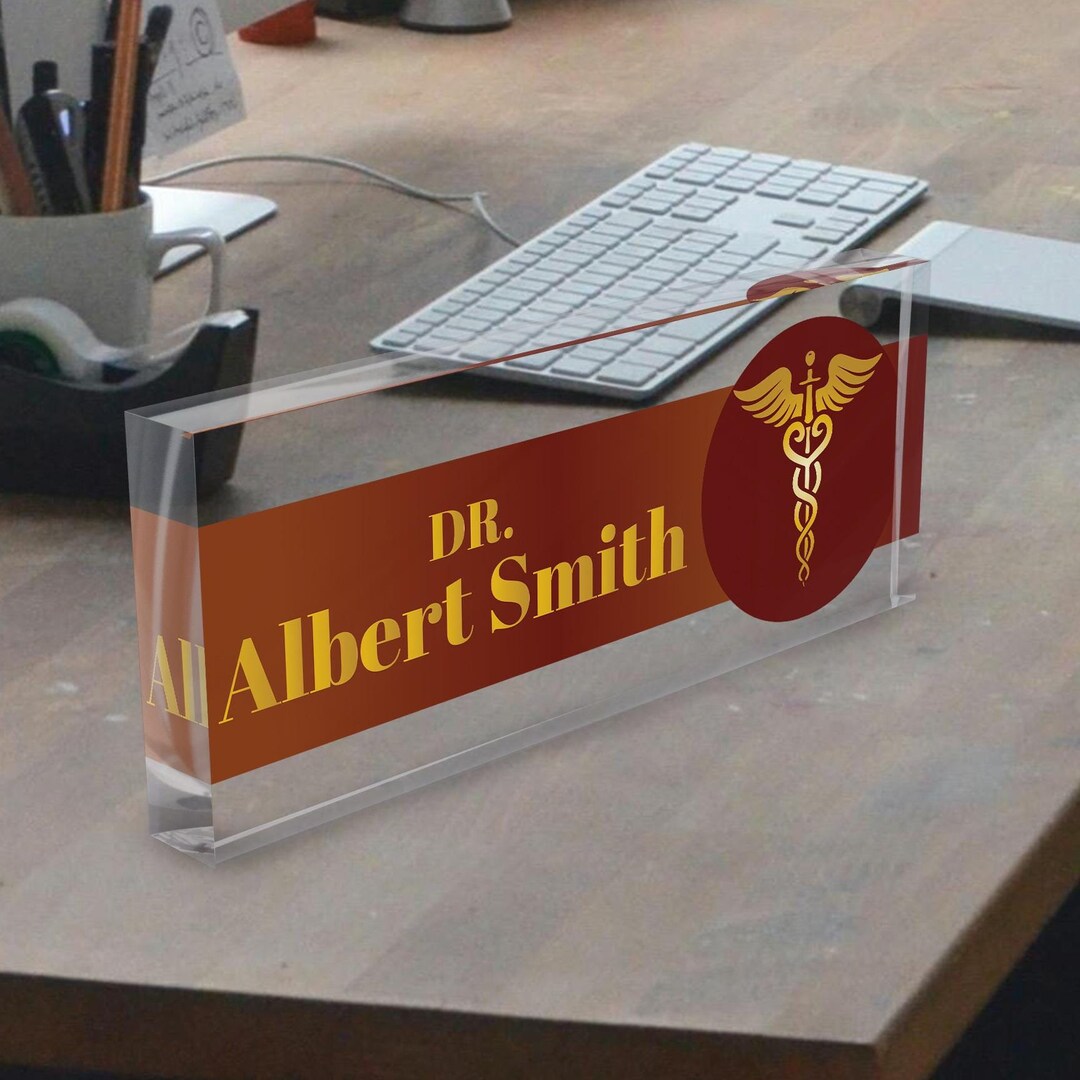 Doctor Desk Name Plate, Clinic Name Plate, Personalized Sign, Desk ...