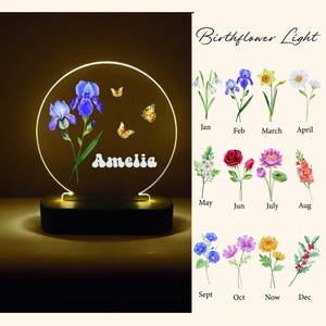 Baby Girl Gift, Personalized Night Light for Kids, Custom Night Light, Infant Gift, Personalized Lamp, Name Night Light
