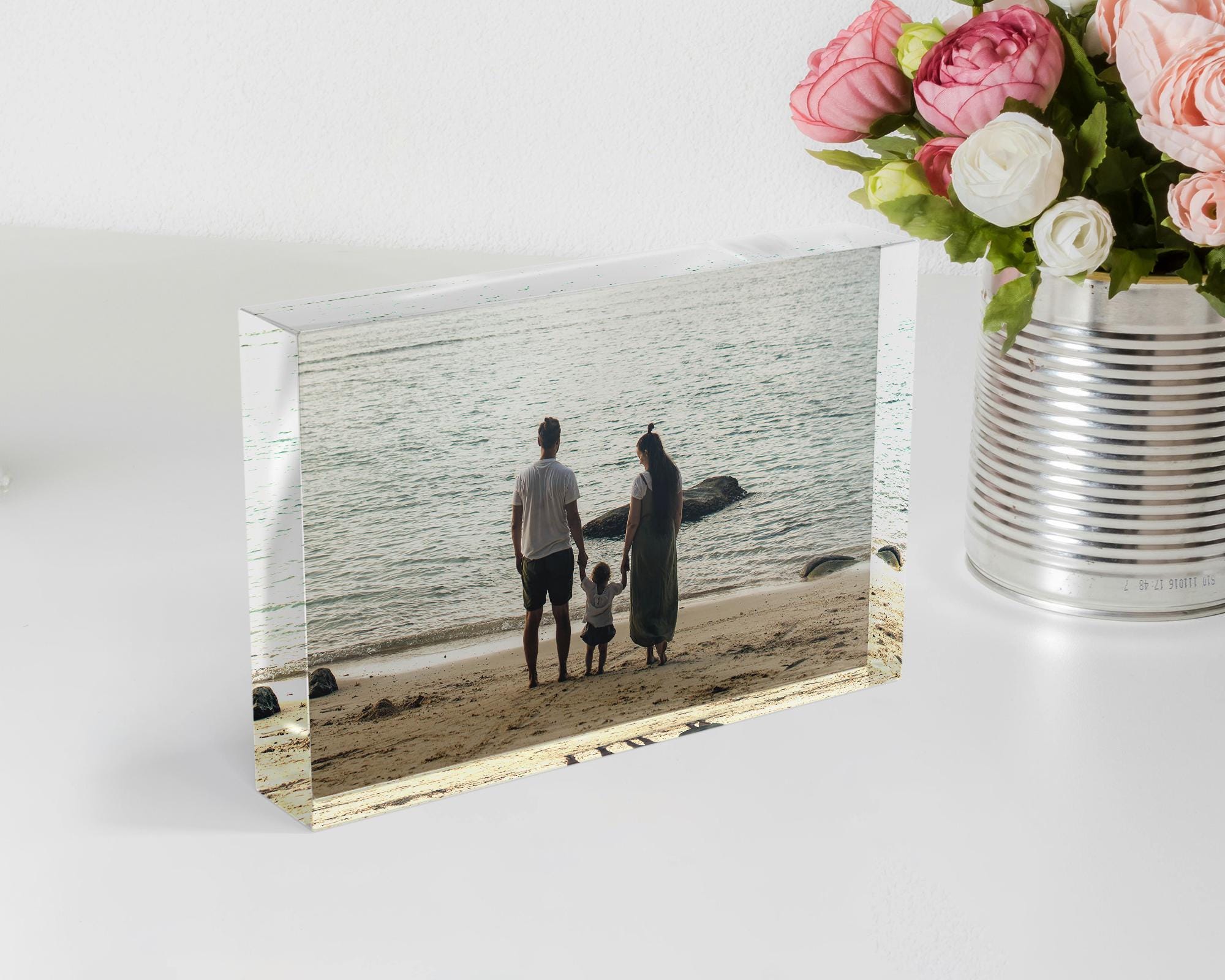 Acrylic Photo Block Cherished Family Photo Plaque Custom Acrylic Custom Picture Block Family