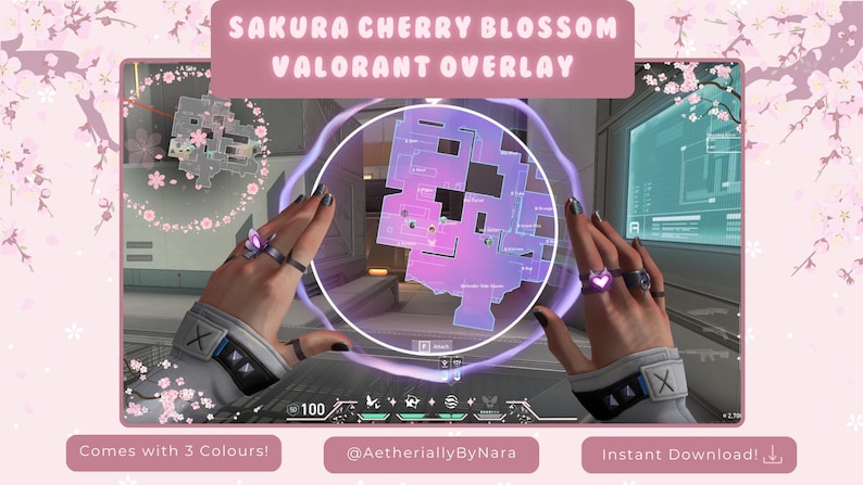 Sakura Cherry Blossom Valorant Stream Layout/overlay - Etsy