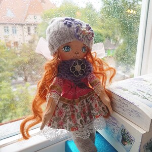 Handmade Textile Doll with Hand-Painted Face - Unique Gift