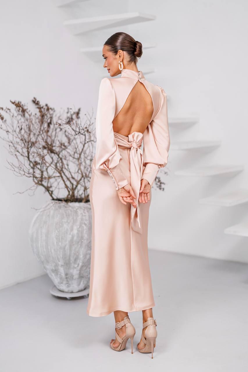 peach silk maxi dress Reiss Petite Satin Halterneck Maxi Dress in Peach