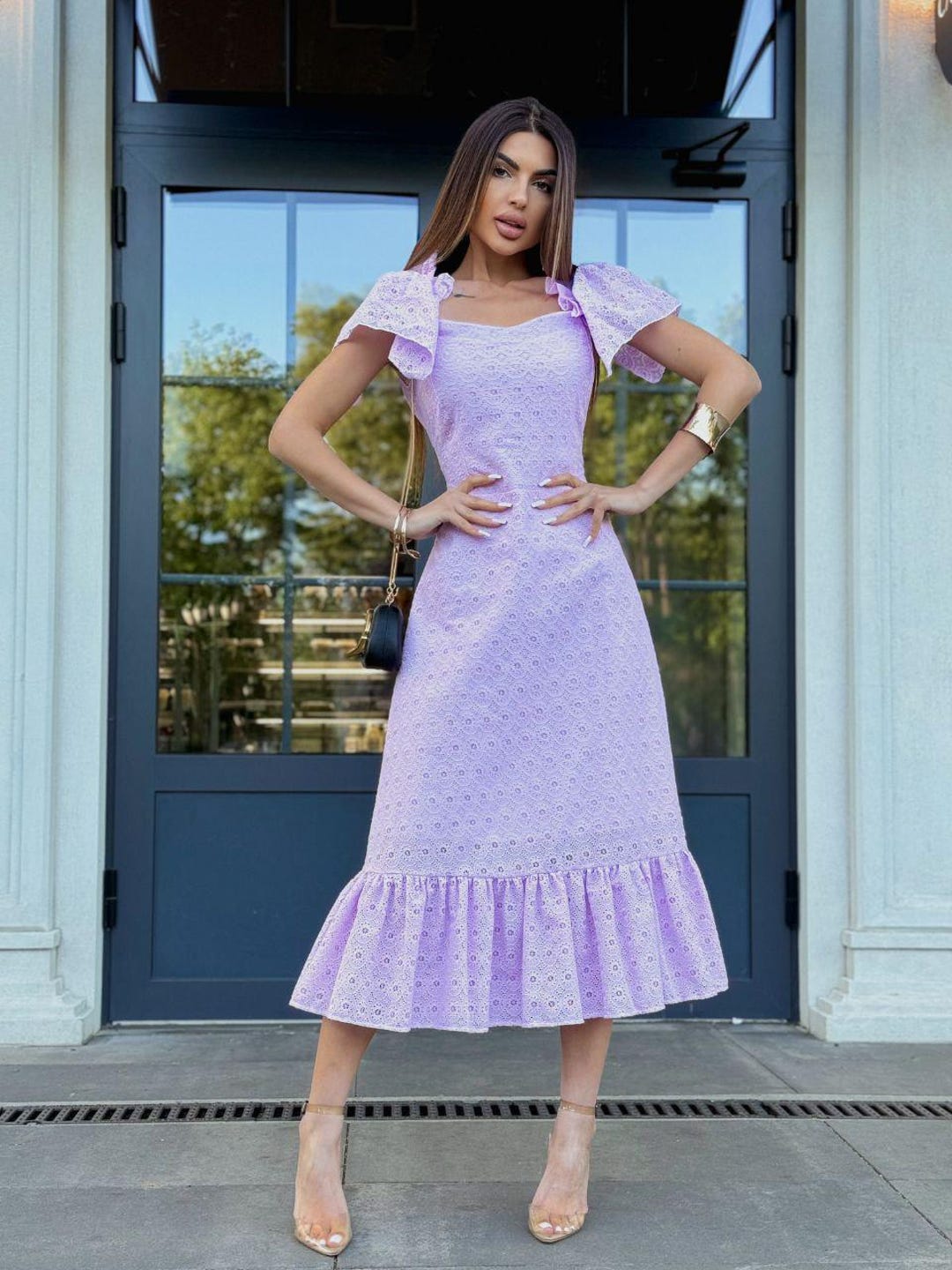 asta resort dress Natalia – Borrowed From custom_EASTER DRESSES Color:Sparkling Grape Wash Lab Denim Long