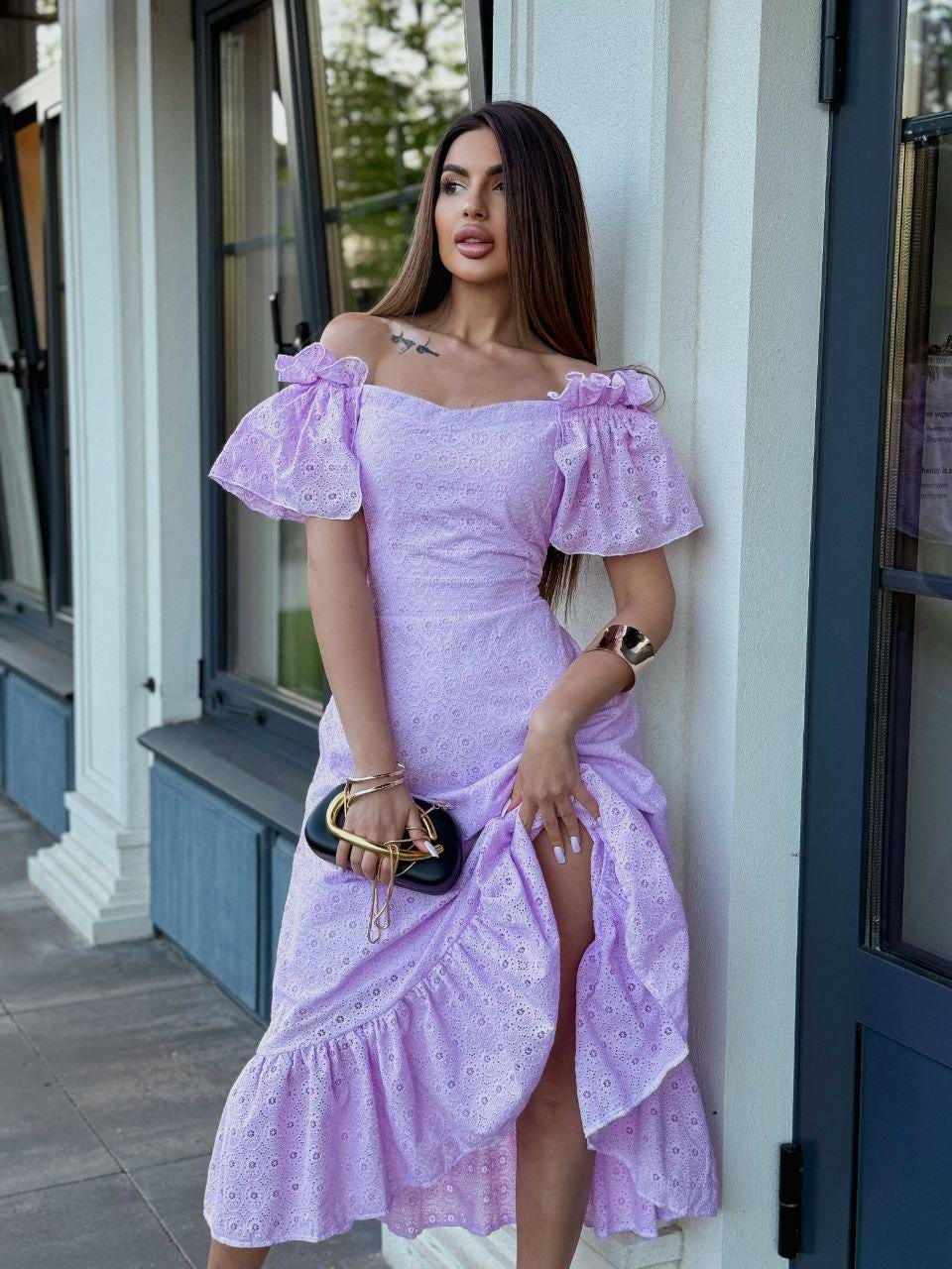 wedding dress cocktail Vintage Short Casual Simple Long Sleeve A-line Tea-length Plunging Neckline Satin Wedding Dress, Diamond White / 6