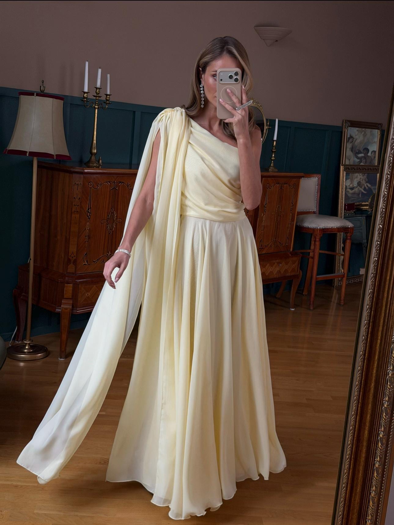 sachin and babi light blue dress Greek Chiffon Dress