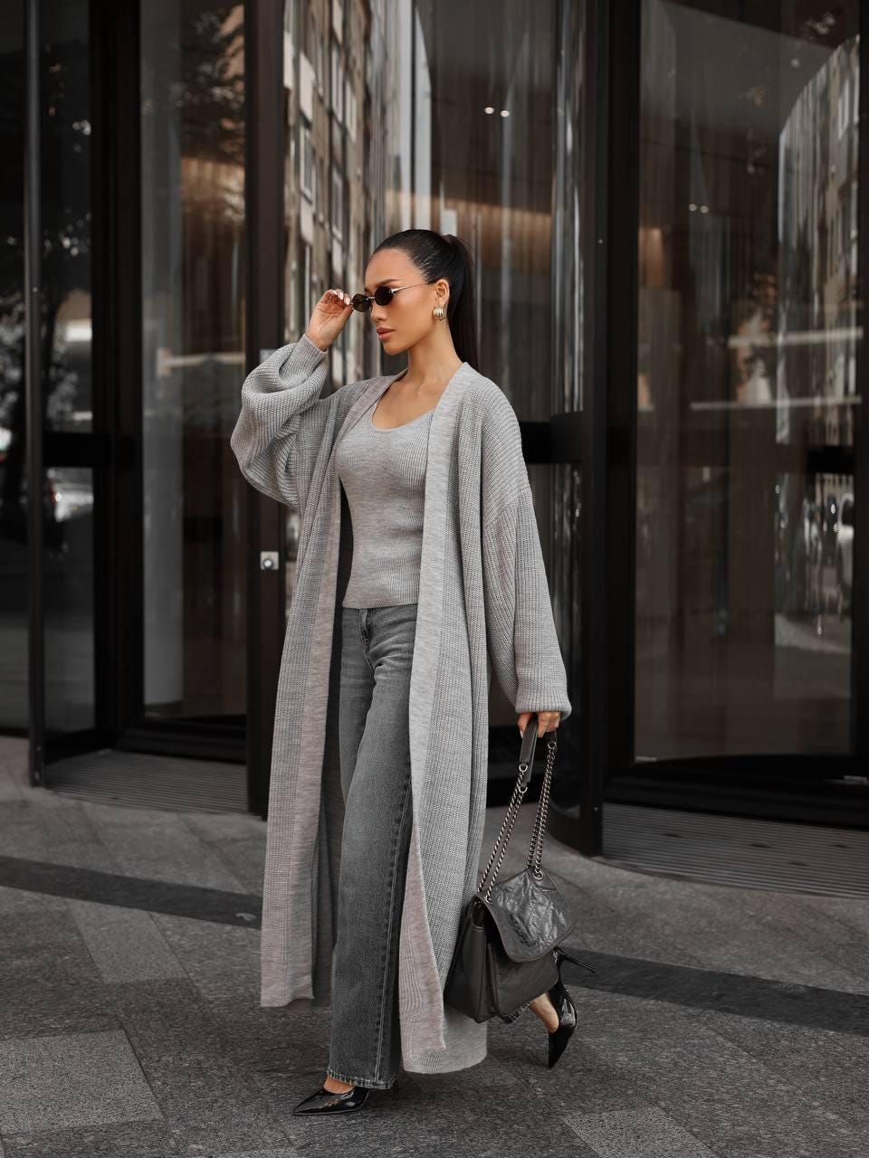 トップス andmar Emma knit flare cardigan set gray il_fullxfull.7392702838_n8xg.jpg