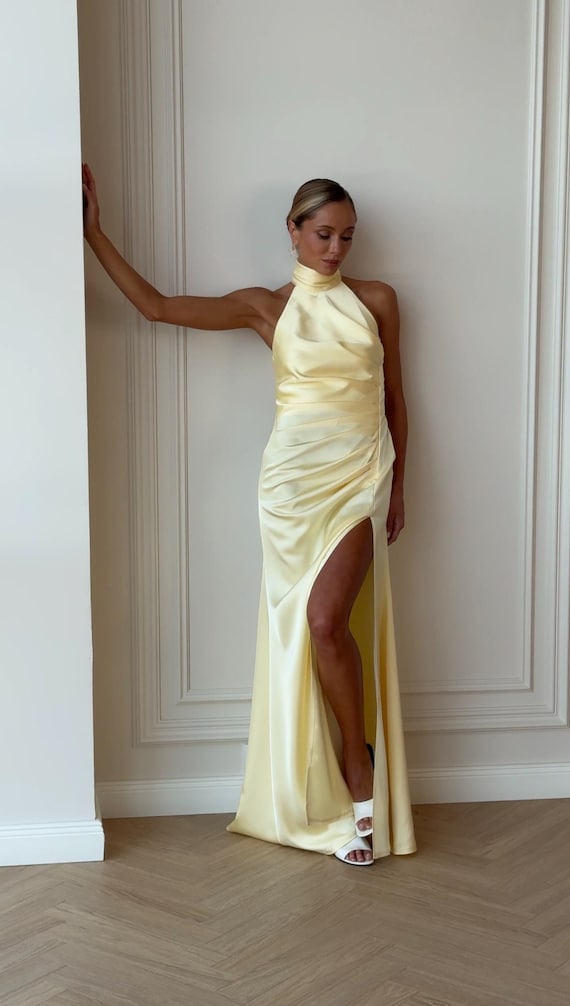 long white sparkly dress Miss Circle Women Lainey Satin Sequin Pearls Beaded Maxi Likein Black Makeup Vanity Archive Garden / Outdoor Color:Pearl/Champagne (Pictured)