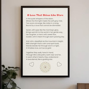Custom Love Poem Writing | Personalized Poem Gift, Love Poem, Gift, Wall Art, Digital Download, Printable, Personalized Gift, Poem Gift