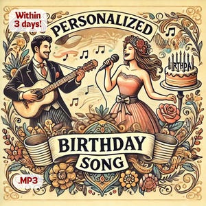 Personalized Birthday Song Gift, Custom Birthday Song Gift, Personalized Song, Custom Song, Digital Download, Custom Music, Birthday Song
