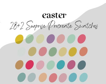 Procreate Color Palette - Easter Inspired Color Swatches Pastel Spring Color Palette