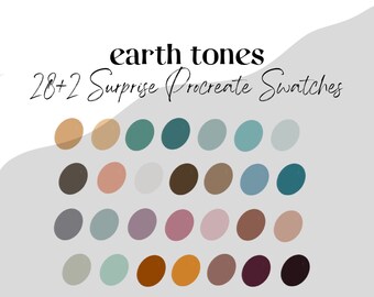 Boho Procreate Palette - Color Palette -  Neutral Natural Swatches- Terra Cotta - Earth Tones Procreate Color Palette - Color Swatches