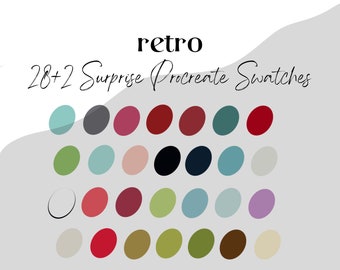 Procreate Color Palette - Retro Inspired Color Swatches - Color Palette