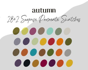 Procreate Palette Autumn Procreate Color Palette - Color Swatches Fall Colors Halloween Color Palette