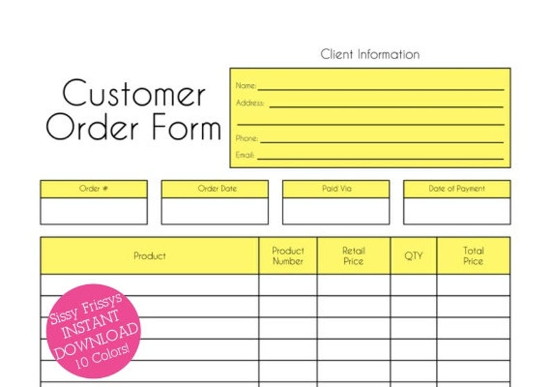 Pack order. Product order form. Product ordering form. Form order a Call. Form Template for product order for Creative.
