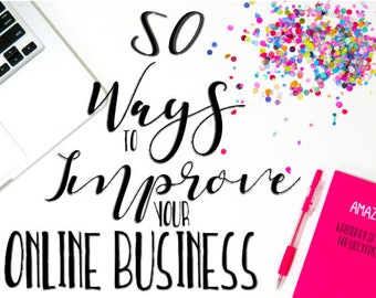 How To: 50 Ways to Improve Your Online Business Bonus Wholesale Dropship Vendor List Etsy Hack Cover Profile Picture Marketing Branding