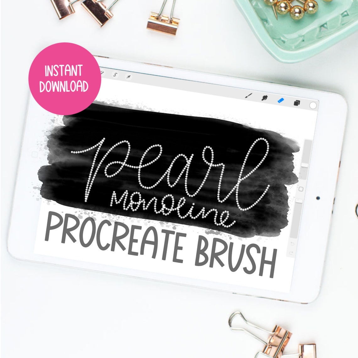 Procreate Brush Circle Pearl Dot for Hand Lettering Art Modern