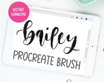 Custom Procreate App Brush Pen for Hand Lettering Art - Modern Calligraphy for iPad Pro Lettering - Brush Script Illustrating Graphic Design
