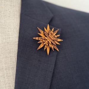 Lapel wooden short pin, Handmade Wooden brooch pin, Wedding groomsmen pin, Groom lapel pin, Suit Lapel Pin,Men Suit, Fashion Accessories
