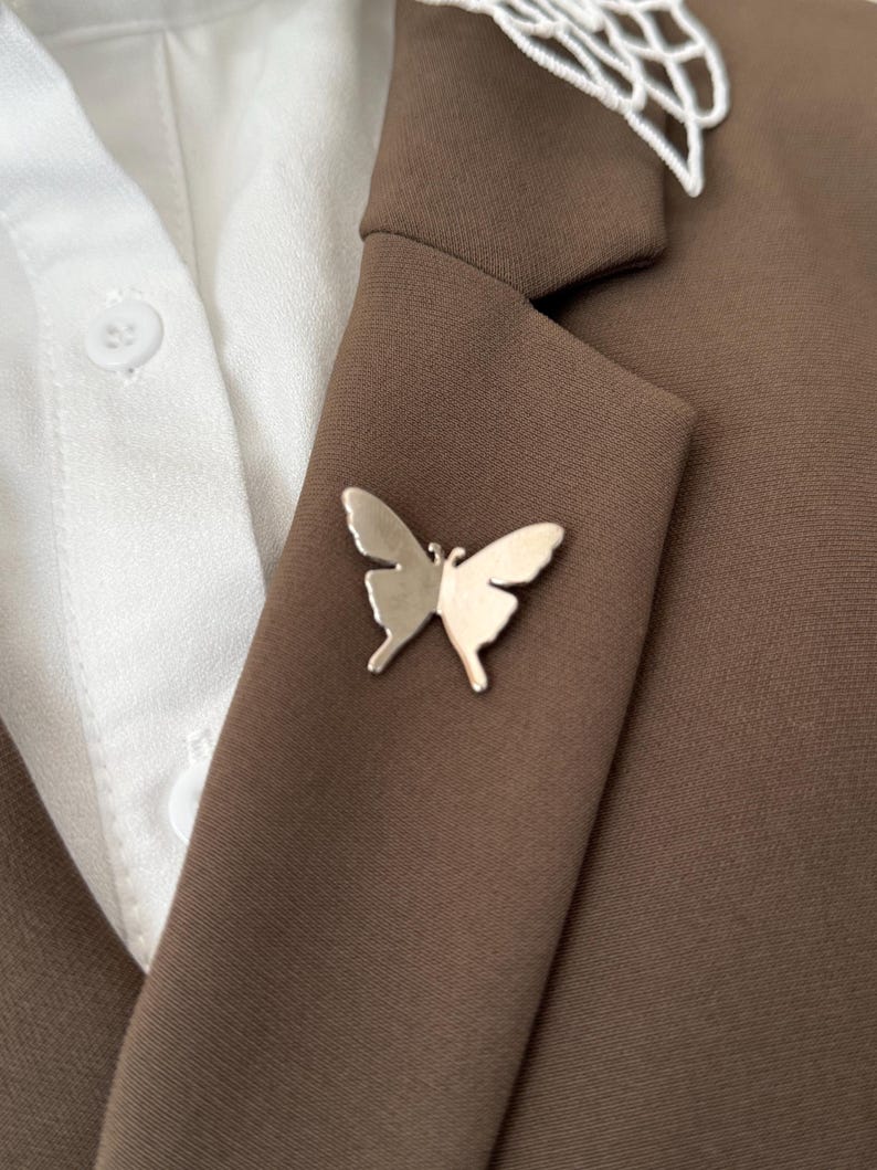 Butterfly Metal Lapel Pin, Survival Pin, Memorial brooch Pin, Remembrance Service Brooch image 5