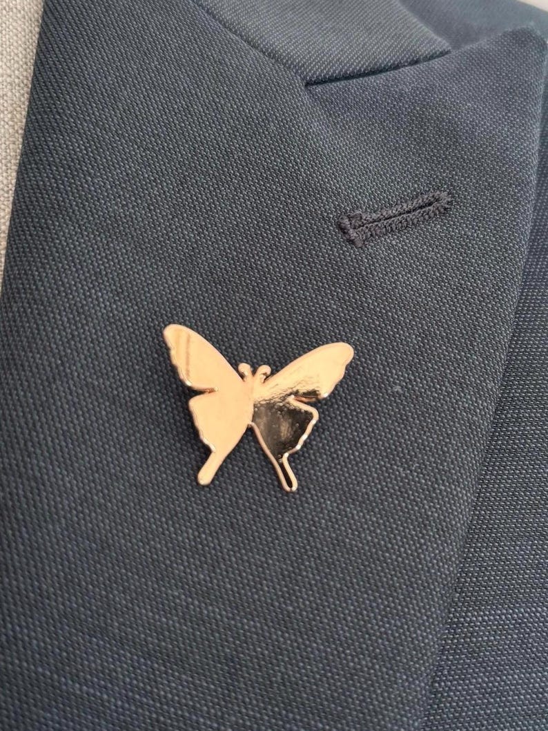 Butterfly Metal Lapel Pin, Survival Pin, Memorial brooch Pin, Remembrance Service Brooch image 2