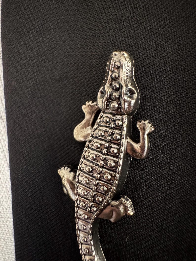 Vintage Alligator Brooch, Gold & Silver Crocodile Pins, Animal Jewelry ...