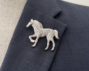Broche équestre Vintage – Argent Massif – Style Anglais – Occasion
