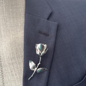 Rose flower brooch lapel pin for Women and Men, Wedding Boutonniere, Suit or Dress Lapel Pin Acessories, Lapel Brooch Gift for her or him