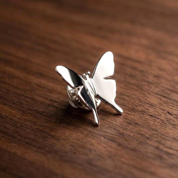 Butterfly Metal Lapel Pin, Survival Pin, Memorial brooch Pin, Remembrance Service Brooch