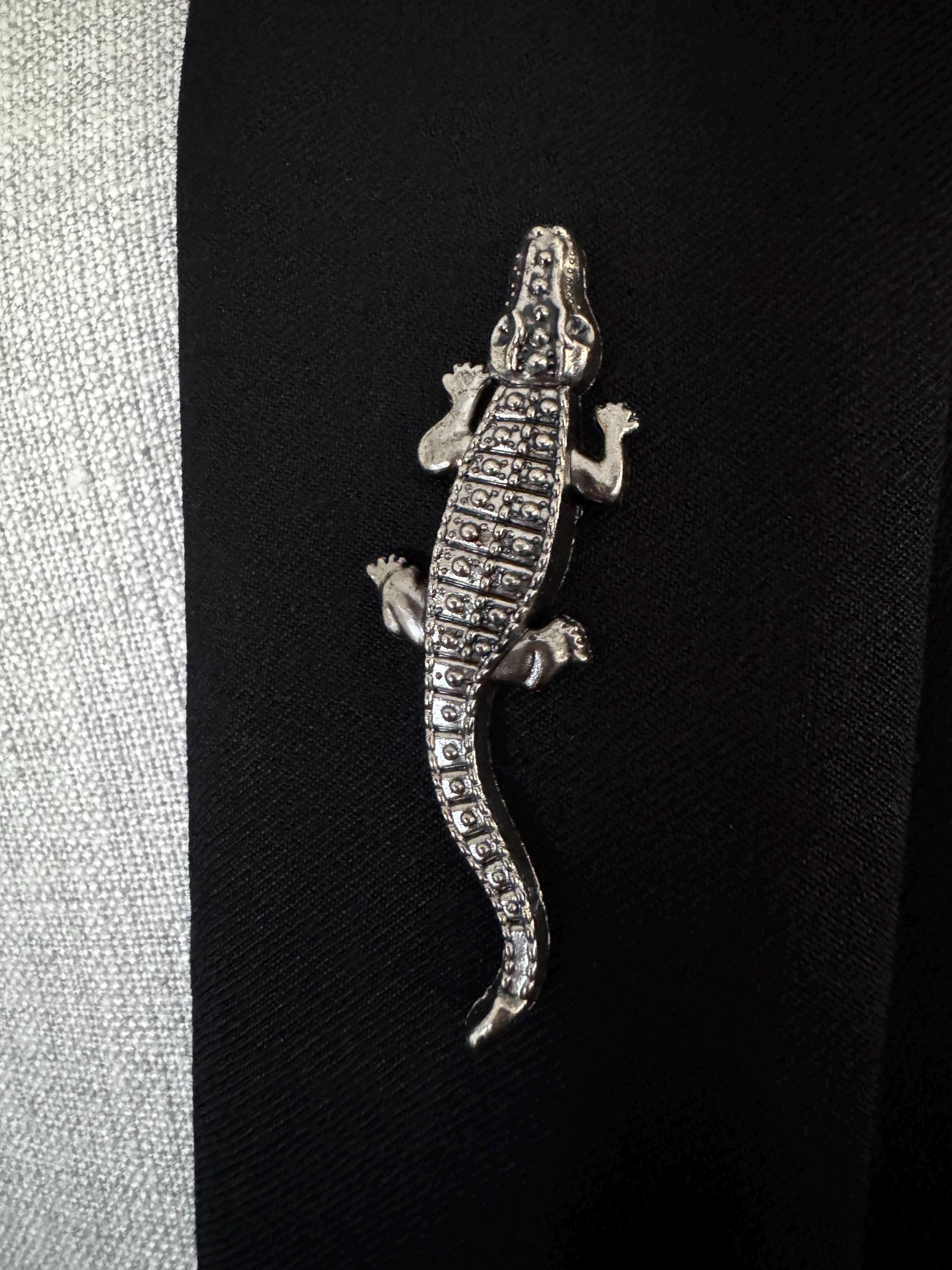 Vintage Alligator Brooch, Gold & Silver Crocodile Pins, Animal Jewelry ...