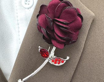 GFDFD Witte Tulp Bloem Broches for Vrouwen Parel Strass Pin