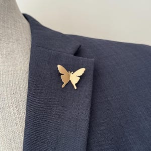 Butterfly Metal Lapel Pin for Men, Wedding Groomsmen Boutonniere, Men Suit Lapel Pin Acessories, Men Lapel Brooch, Gift for him Men, Dad