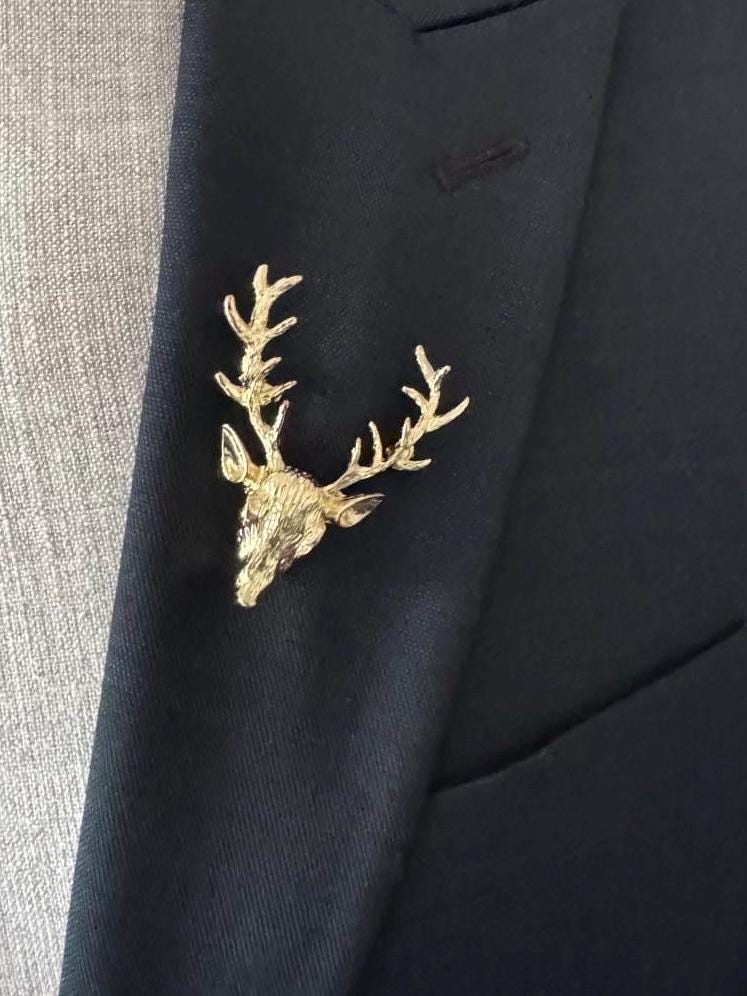 RAN -broche vintage herten gewei eland eland hoofd broche pin faux parel broches gesimuleerde kristal dier revers broche spelden voor vrouwen