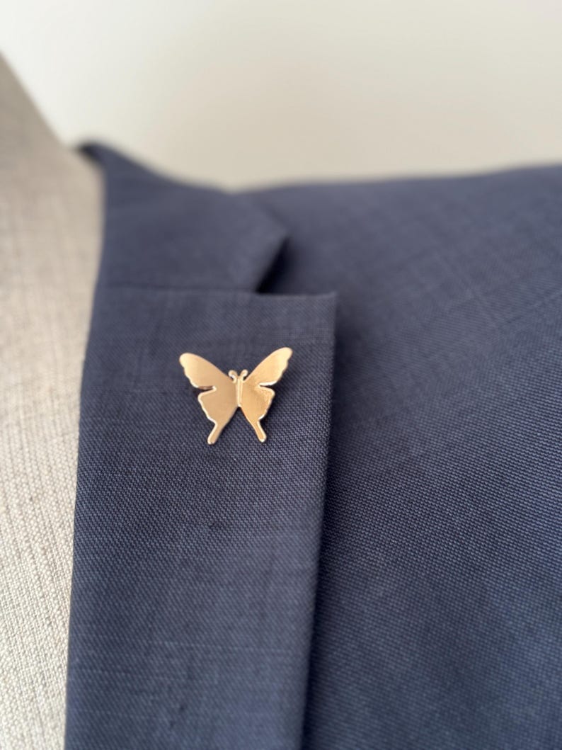 Butterfly Metal Lapel Pin, Survival Pin, Memorial brooch Pin, Remembrance Service Brooch image 3