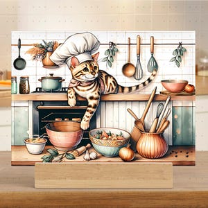 Cat Cutting Board PNG Sublimation Design PNG SVG Bundle, Chopping Board png, Bengal Cat Glass Cutting Board, Digital Only, Cat Lover Gift
