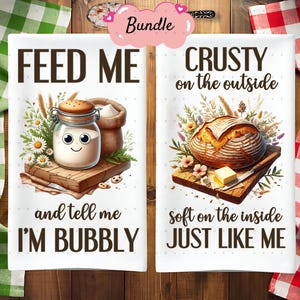 8 Sourdough Baker Kitchen Tea Towel PNG Bundle Sublimation Designs, Happy Bread Hand Towel Apron Kitchen Towel Sublimation, Dish Towel png