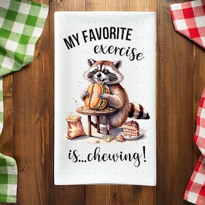 Funny Kitchen Tea Towel PNG & SVG Sublimation Design, Raccoon Hand Towel Apron Kitchen Towel Sublimation, Dish Towel PNG - Digital Only