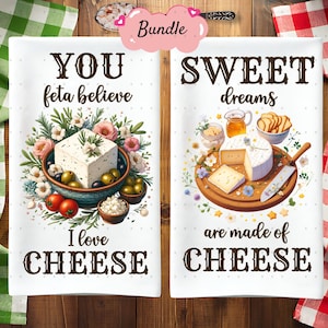 5 Funny Kitchen Tea Towel PNG Bundle Sublimation Design, Cheese Lover Funny Hand Towel Apron Kitchen Towel Sublimation, Dish Towel png gift