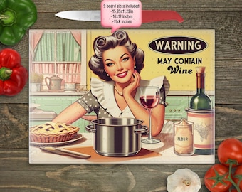 Rolig skärbräda PNG sublimeringsdesign, Sassy Vintage Housewife Retro Rustik sublimeringsskärbräda, Glasskärbräda Digital png